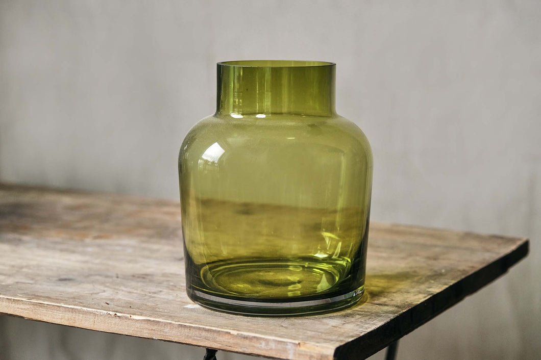 Green Glass Vase