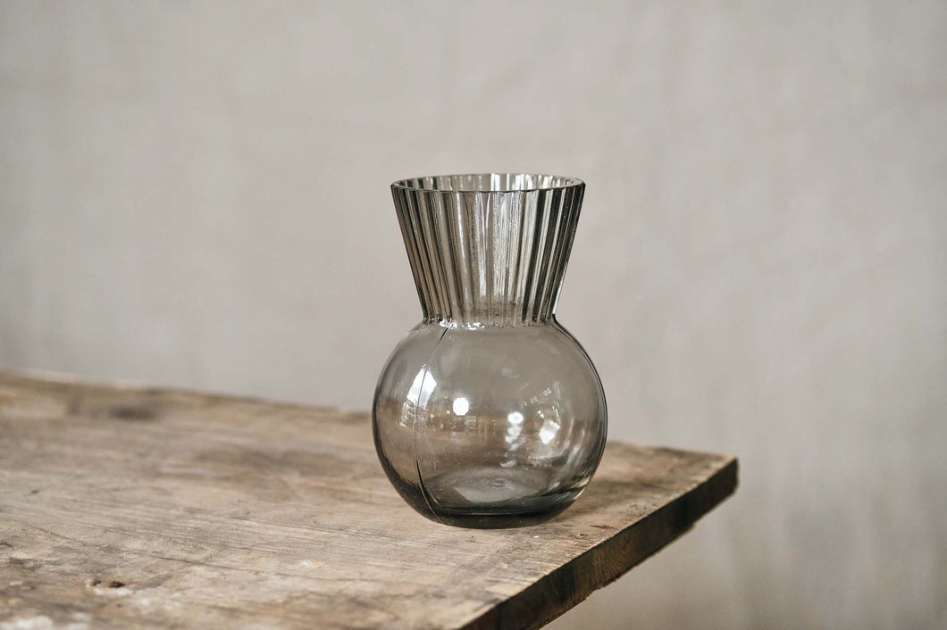 Grey Glass Bud Vase