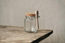 Load image into Gallery viewer, Cork &amp; Glass Storage Jar w/ Spoon
