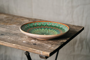 Green & Red Handmade Serving Plate