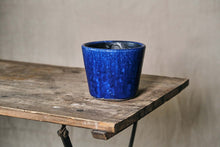 Load image into Gallery viewer, Vibrant Blue Crackle Glazed Pot - Dia: 14cm
