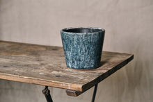 Load image into Gallery viewer, Turquoise Crackle Glazed Pot - Dia: 14cm
