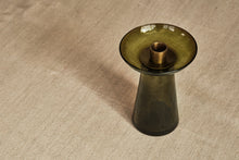 Load image into Gallery viewer, Bottle Green Glass Candlestick
