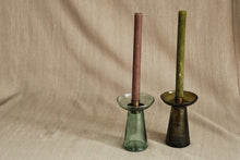 Load image into Gallery viewer, Bottle Green Glass Candlestick
