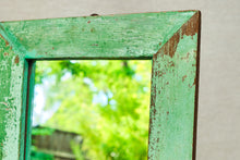 Load image into Gallery viewer, Sea Green Wooden Mirror
