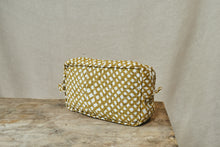 Load image into Gallery viewer, Mustard and Off-White Washbag
