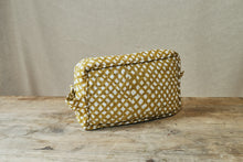 Load image into Gallery viewer, Mustard and Off-White Washbag
