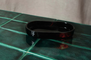 Glass Soap Dish - Amber