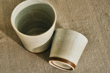 Load image into Gallery viewer, White &amp; Natural Mug/Plant Pot - Dia: 8cm, 9.5cm
