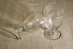 Low Hammered Wine Glass