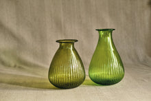 Load image into Gallery viewer, Green Glass Bottle Neck Vase - Short
