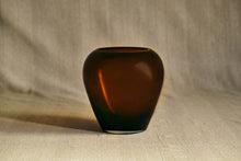 Load image into Gallery viewer, Rounded Brown Glass Vase
