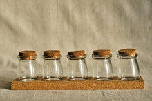 Load image into Gallery viewer, Cork &amp; Glass Spice Rack
