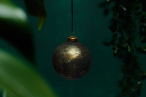 Frosted Forest Green Bauble