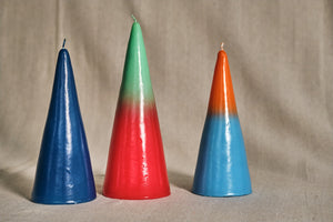 Blue Cone Candle