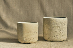 Straight Sided Cement Pot - Dia: 12cm, 15cm