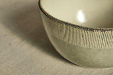 Load image into Gallery viewer, Ecru Striped Serving Bowl
