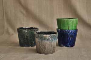 Turquoise Crackle Glazed Pot - Dia: 14cm