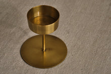 Load image into Gallery viewer, Antique Brass Tealight/Pillar Candle Holder
